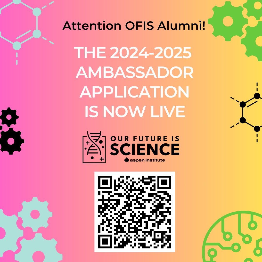 OurFutureisSci's tweet photo. Calling all OFIS Alumni!

The Our Future is Science (OFIS) Ambassador Program is a unique opportunity for past Mentorship Program alumni (Mentees and Mentors) to engage in science and social justice. #OFIS

Deadline August 15, 2024. https://t.co/hXMVmogGyt