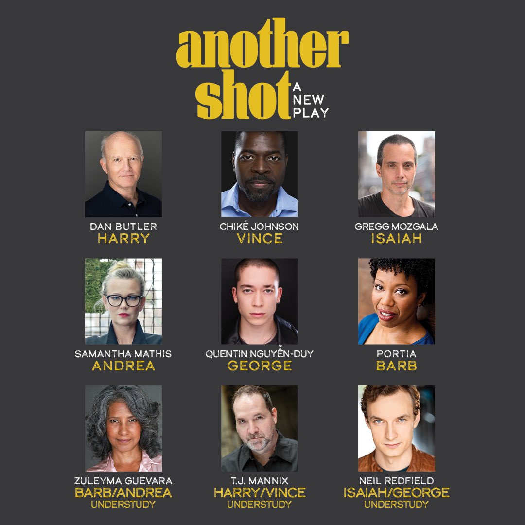 AnotherShotPlay's tweet photo. Introducing your cast for #AnotherShot! We can’t wait to see them take the stage to tell this funny and thought-provoking story.

Head to https://t.co/0jXs1f73kP to get your tickets and join us for a humorous and cathartic night at the theatre. 

#AnotherShotPlay #offbroadway https://t.co/vtqv30O2yg