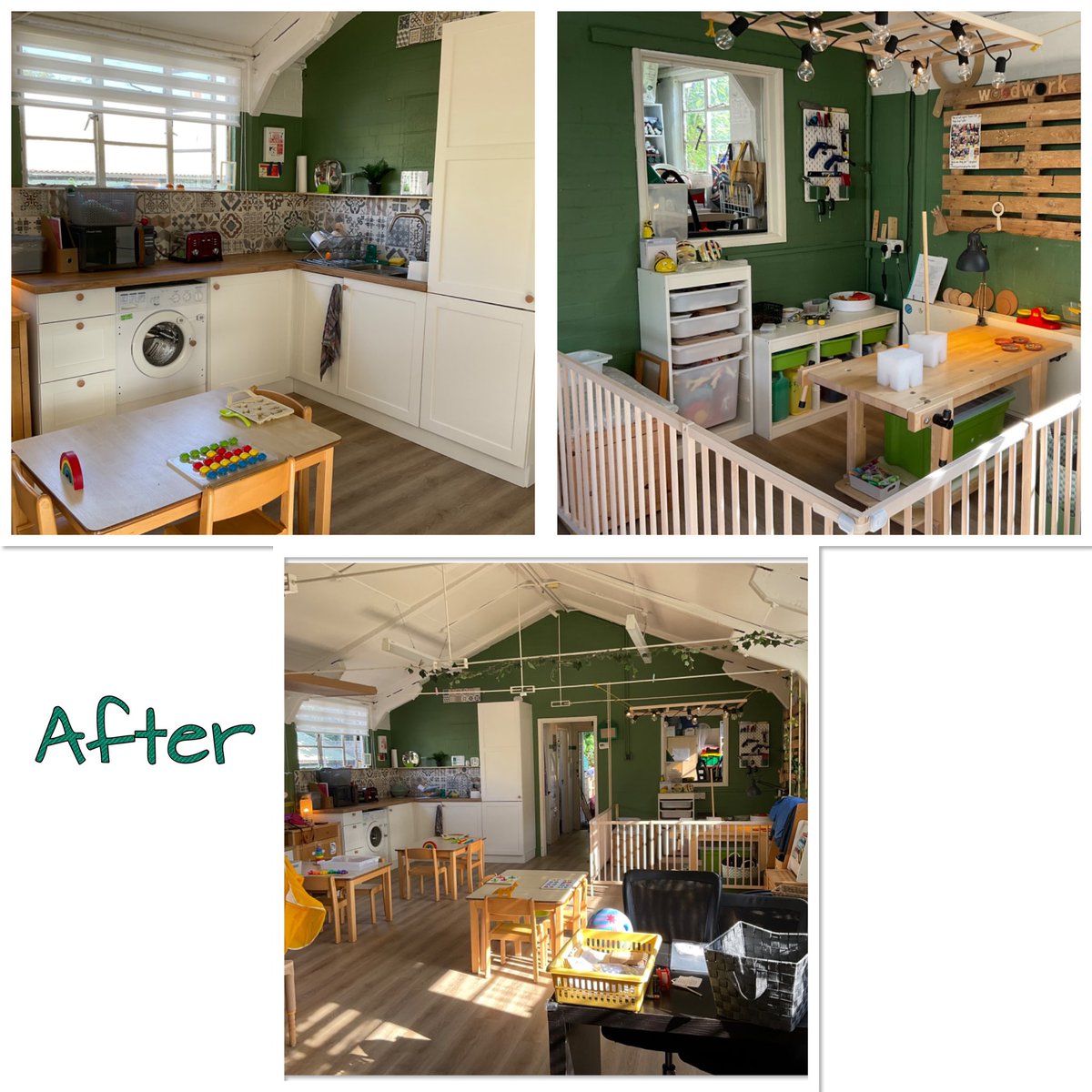 LExplorersUsk's tweet photo. We have been busy in Little Explorers, transforming our kitchen/messy room into a room that feels so much more like home.  Functional, comfortable and homely! https://t.co/rnuOYoCPni