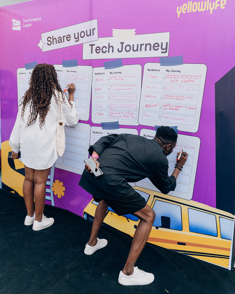 techunwindng's tweet photo. Lights, camera, action! 🎥✨ 

Our Media Wall was buzzing with excitement at TechUnwind Lagos! From power poses to playful moments, everyone brought their A-game to the spotlight. 

Who else is already counting down to the next one? 🙌😉

#techunwind #techunwindlagos #techevents https://t.co/hfz3cJKQwu