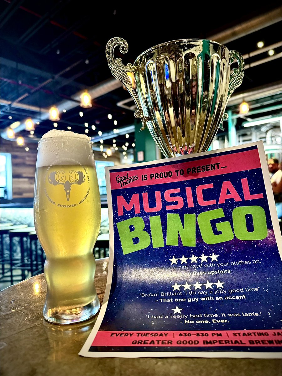 Is popular music your ‘thing’? Come down tonight, and every Tuesday, for Music Bingo at 6:30PM to test out your music knowledge against the masses! Winners of each round get a gift card to the taproom and occasion other surprises! 🎶🍺