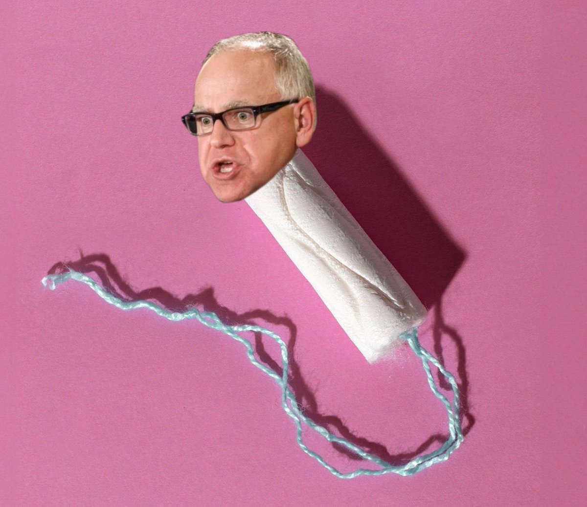 ianmiles's tweet photo. No holes left unfilled. Tampon Tim Walz to the rescue. https://t.co/DV2uJdfBDZ