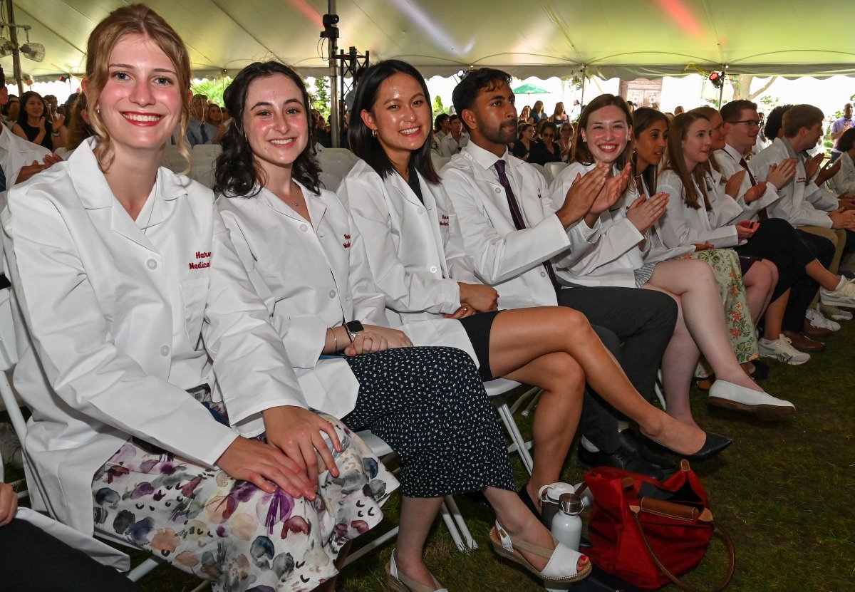 This week, we welcome a new class of students to Harvard Medical School and Harvard School of Dental Medicine.

During the White Coat Ceremony, first-year students celebrated their transition into the medical profession with friends and family as they donned their white coats for