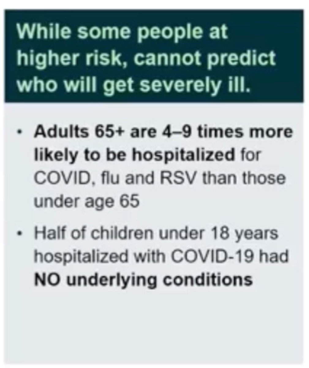 sandcastle_kat's tweet photo. Dr. Cohen, CDC Director, today:

“This is why…I plan to get my daughters…the flu shot…&amp; the updated #COVID-19 vaccine.

It is exactly because of this reason…
we are seeing that 1/2 the children hospitalized for COVID-19 have no underlying conditions.”

#NotACold #MaskUp #N95 https://t.co/oSykU9tbEj