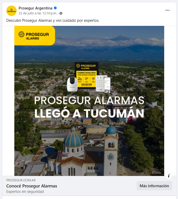 Hola <a href="/ProsegurAR/">Prosegur Argentina</a> Ustedes anuncian alarmas contra robos, pero se les olvidó el detalle que robaron la foto para hacer una publicidad. Aquí le escribe el autor de la misma. Saludos.