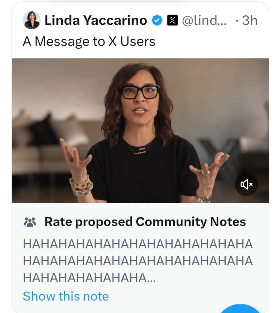 Best proposed Community Note ever (until El*n takes it down)