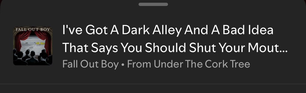 cemeteryxxdrive's tweet photo. theres a reason why fall out boy fans dont ask people to name 5 songs https://t.co/VQUlOQA3qY