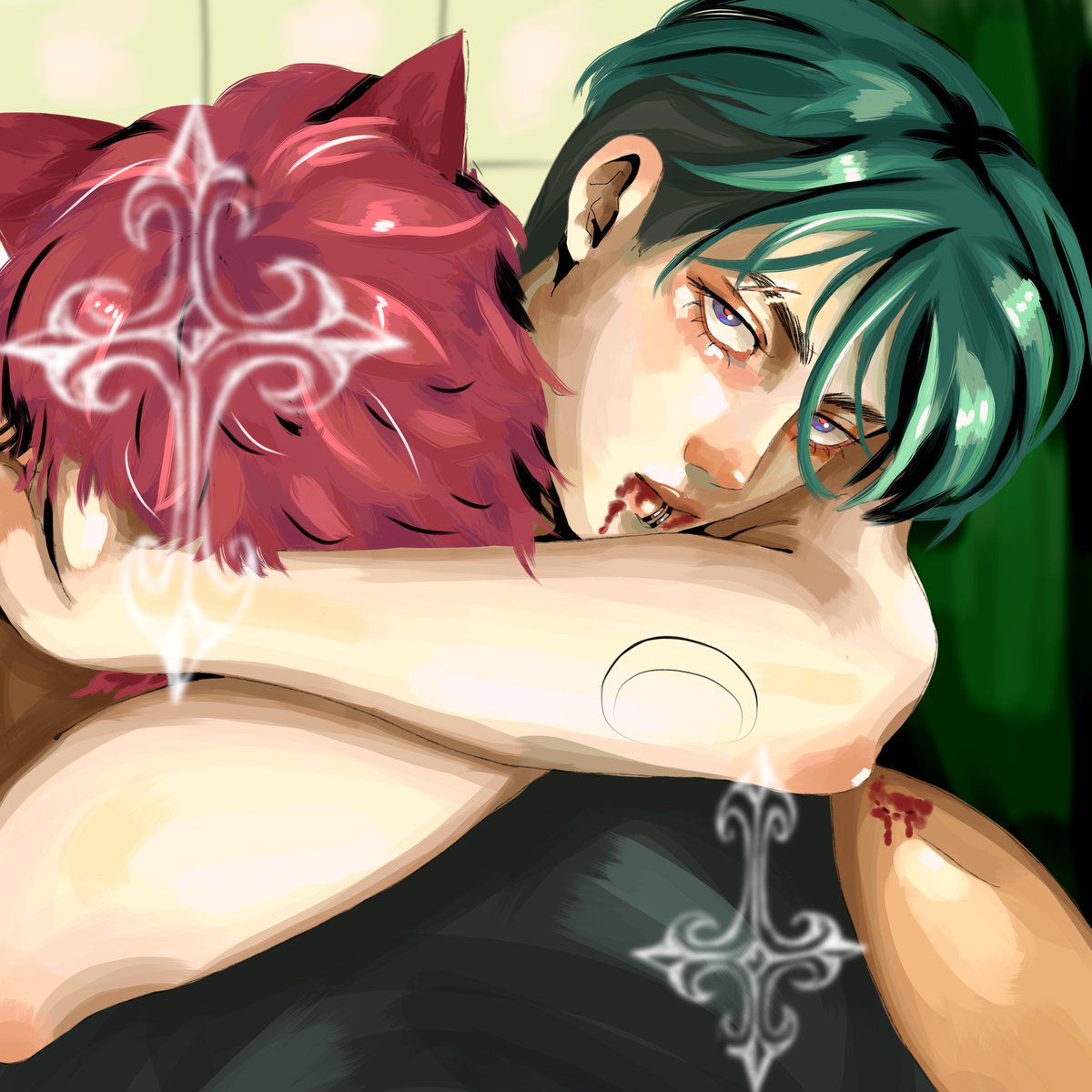 vamp! aphelios 
#settphel #aphelios #apheliosheartsteel #heartsteelfanart #sett #settheartsteel #LeagueOfLegends #leagueoflegendsfanart