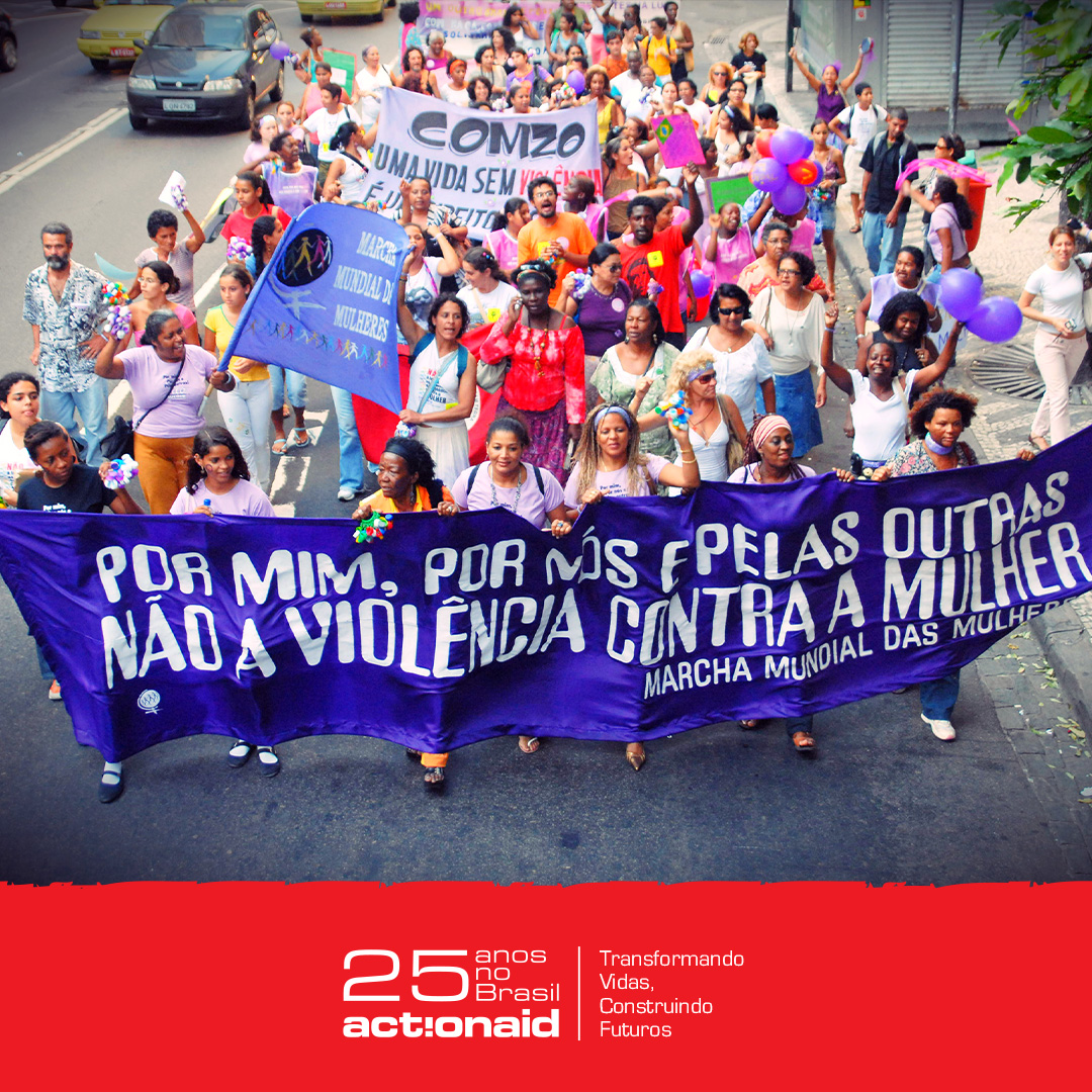 #ActionAid25Anos ⏪ Em 2005, fortalecemos o trabalho de direitos das mulheres em situação de vulnerabilidade. Ampliamos ações de participação na vida pública, iniciativas de geração de renda e de enfrentamento à violência, principalmente a implementação da Lei Maria da Penha.