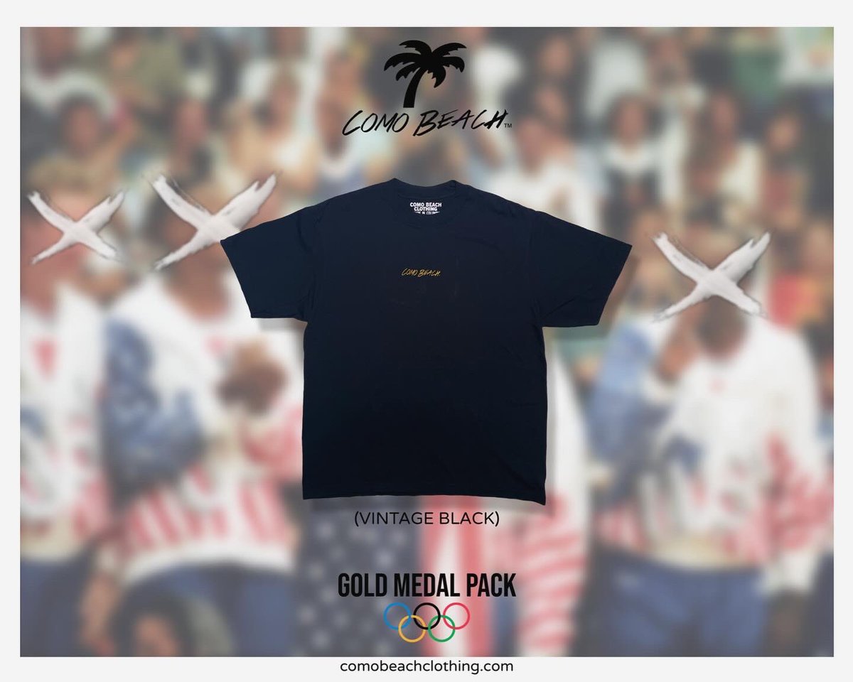 ComoBeach's tweet photo. ‼️🏅GO FOR THE GOLD🏅‼️

Shop the FIRST drop from our Olympic Capsule, the GOLD MEDAL Pack. A collection of 5 Oversized Vintage Fitting Tees with colors inspired by our national olympic team and the never ending pursuit of GOLD 🏅

https://t.co/fcRW9WXpLi

#JoinTheWave 🌴🌊 https://t.co/Hf2af6Wtnx