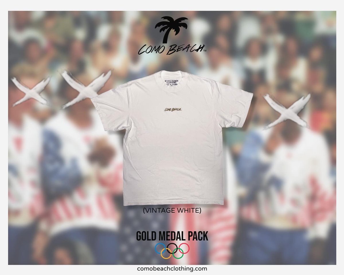 ComoBeach's tweet photo. ‼️🏅GO FOR THE GOLD🏅‼️

Shop the FIRST drop from our Olympic Capsule, the GOLD MEDAL Pack. A collection of 5 Oversized Vintage Fitting Tees with colors inspired by our national olympic team and the never ending pursuit of GOLD 🏅

https://t.co/fcRW9WXpLi

#JoinTheWave 🌴🌊 https://t.co/Hf2af6Wtnx