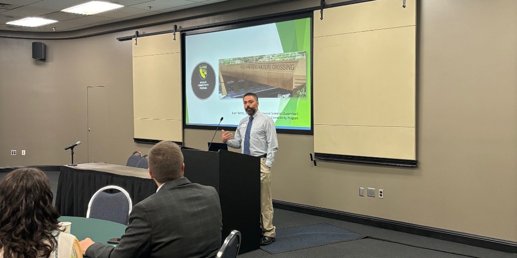 Juan Lopez Torres, Wildlife Connectivity Supervisor, Department of Fish and Wildlife, speaks to the Annual Wildlife Corridor Working Group Summit. #WildlifeCorridor #MidpeninsulaRegionalOpenSpace <a href="/JoshBeckerSV/">Josh Becker</a> #SantaClaraValleyOpenSpaceAuthority <a href="/jshugg/">Joshua Hugg</a>