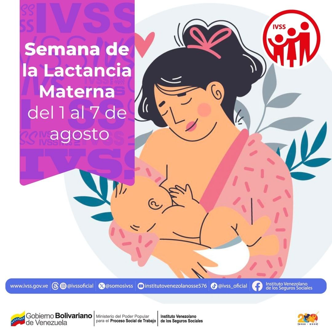 #06Ago🇻🇪| La lactancia materna es la forma óptima de alimentar a los bebés, ya que proporciona los nutrientes que necesitan de forma equilibrada.
#LoQueDigaNicolás #salud #ivss #Guárico #LactanciaMaterna
<a href="/NicolasMaduro/">Nicolás Maduro</a>
<a href="/Somosivss/">Instituto Venezolano de los Seguros Sociales</a> <a href="/MagaGutierrezV/">Magaly Gutiérrez Viña</a> <a href="/delcyrodriguezv/">Delcy Rodríguez</a>