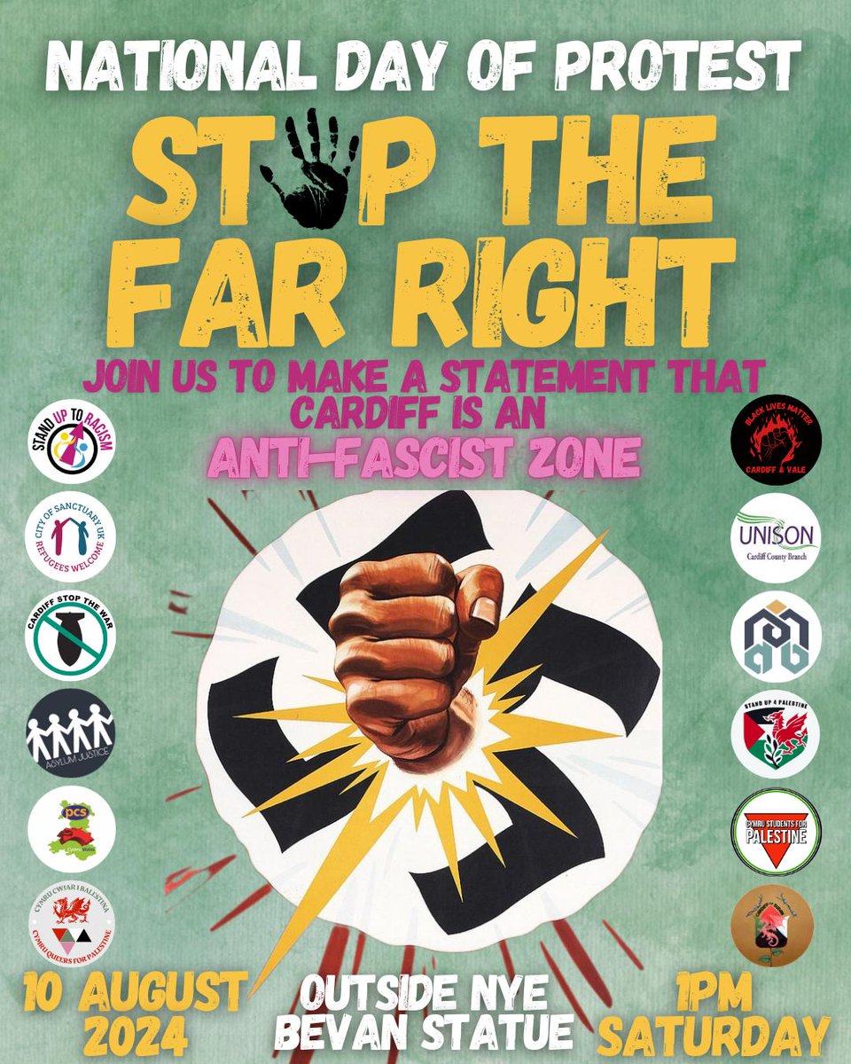 voice_cymru's tweet image. 🚨In the wake of a wave of violent attacks by racist and fascist groups, a coalition of organisations is calling for a mass demonstration against the far right in Cardiff on Saturday.