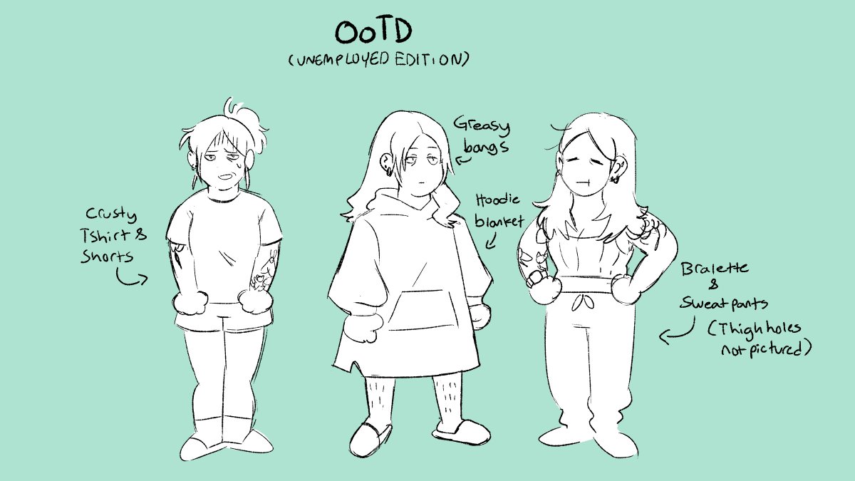 Whamberrr's tweet photo. i drew this OOTD back when I was job hunting but I WFH so i'm still dressing exactly like this https://t.co/pTh0y13LY4