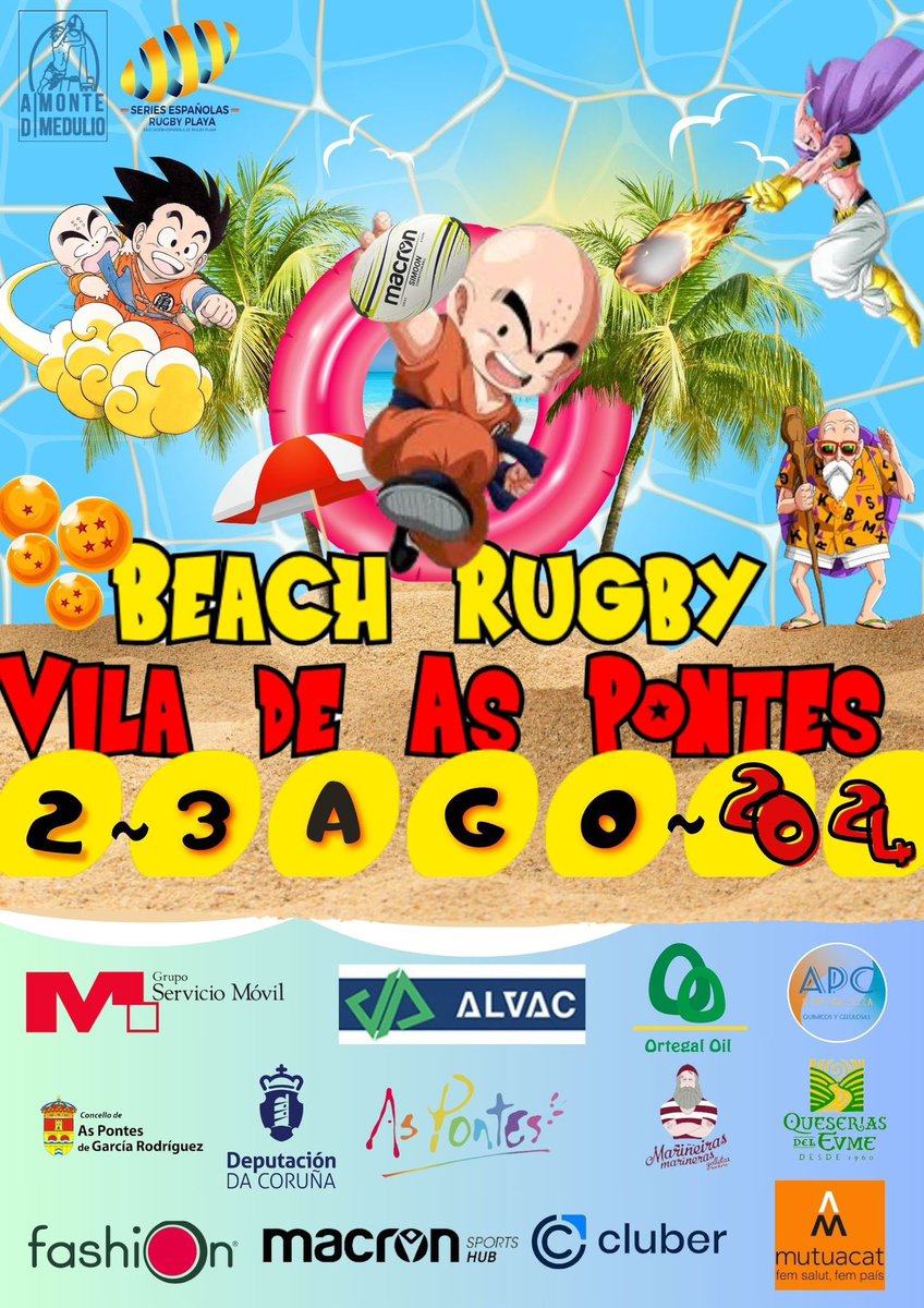 kikols72's tweet photo. Este finde en el lago de @AsPontes se disputó el rugby playa del circuito nacional. Una estupenda organización de AD Monte Medulio com participación senior fem, masc, Mixed ability, M17 y M15.
Orgullo de padre con Iago y el MVP M15 y Carolina y el MVP M23 fem. foto @PillsRugby https://t.co/aWR1FmgMaC
