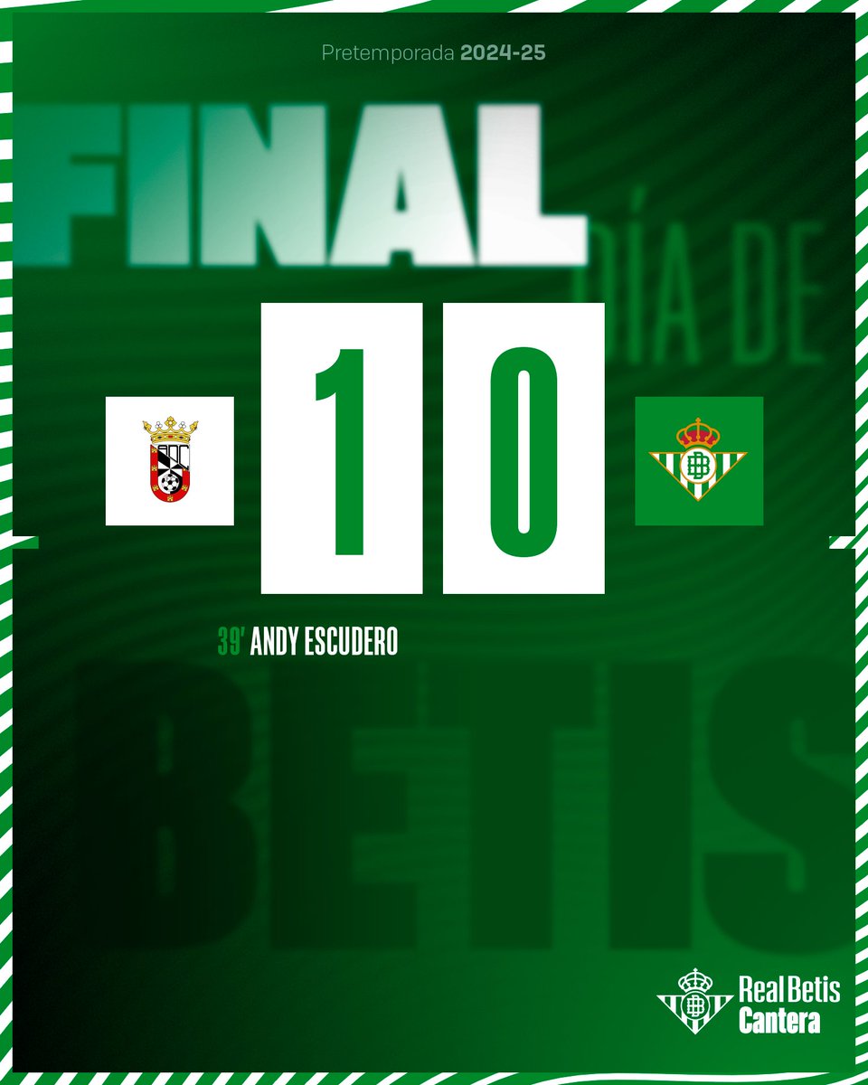 91’ ⏱⚽ Final del partido en Jerez

En la segunda parte también jugaron los siguientes futbolistas: Ortiz, Keimer, Canedo, Pleguezuelo, Barea, Sander, Dani Pérez, Richarte, Antonio González y Darío Germil.

#CanteraBetis