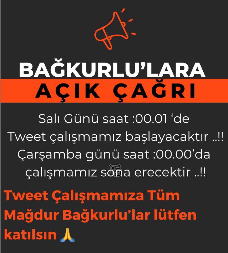 muratkk80300808's tweet photo. Bugün gece saat :00.01 de tweet çalışmamız var Bağkurlu Arkadaşlar lütfen katılım sağlayın ..!! 
#Bagkur #prim #ihya https://t.co/R0jJWH256H