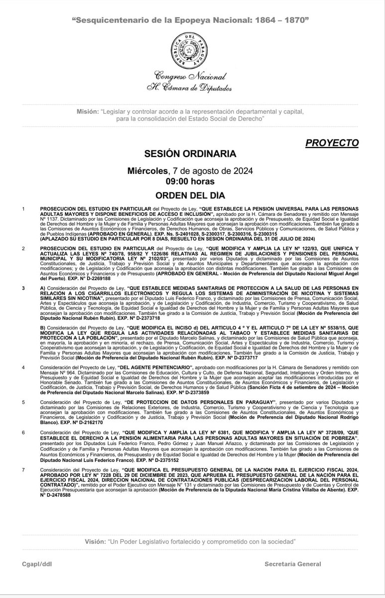 🧵#ACTUALIDAD | Ley de datos personales en Paraguay.

Por primera vez en el año, a pedido del diputado <a href="/rodribla/">Rodrigo Blanco Amarilla 🇵🇾</a> del <a href="/PLRAOficial/">Partido Liberal Radical Autentico</a>, el proyecto de ley de protección de datos personales vuelve a estar en el orden del día en <a href="/DiputadosPy/">Cámara de Diputados</a>. Este puede ser un momento histórico para