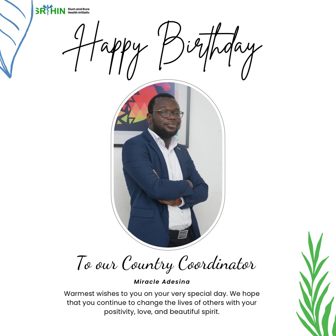 Dr Isaac Olufadewa (@drisaacking) on Twitter photo Happy Birthday to our amazing Nigeria Country Coordinator at <a href="/SRHINAfrica/">SRHIN AFRICA</a>, <a href="/MiracleAdesina/">A Miracle</a>!
 Your dedication and impact on underserved communities are truly inspiring. Grateful for your friendship and leadership. 
Here’s to many more years of success and positive change! Happy Birthday to our amazing Nigeria Country Coordinator at <a href="/SRHINAfrica/">SRHIN AFRICA</a>, <a href="/MiracleAdesina/">A Miracle</a>!
 Your dedication and impact on underserved communities are truly inspiring. Grateful for your friendship and leadership. 
Here’s to many more years of success and positive change!