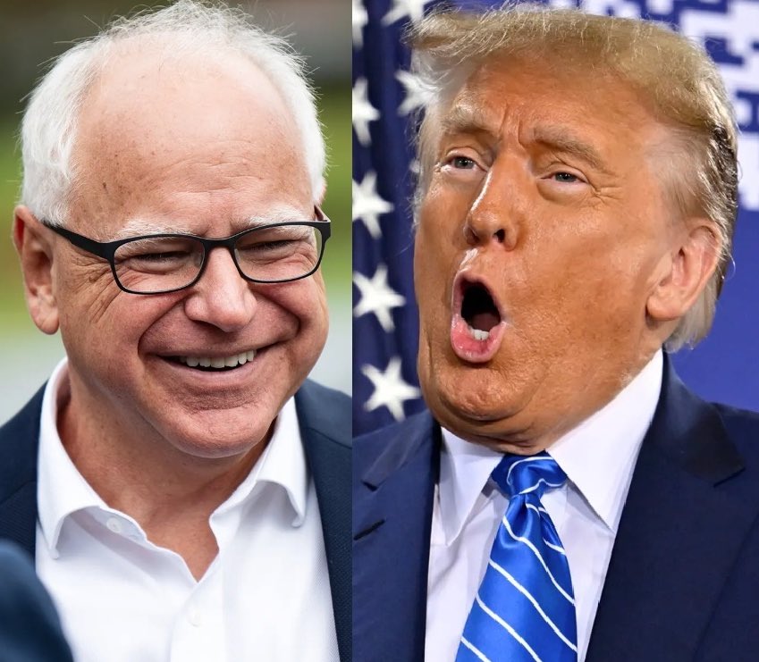 BREAKING: Donald Trump's first big attack on Kamala Harris' vice presidential pick backfires as he slams Tim Walz for "embracing policies to allow convicted felons to vote."

The problem? Trump himself is a felon. He was convicted on 34 counts in New York for his hush money