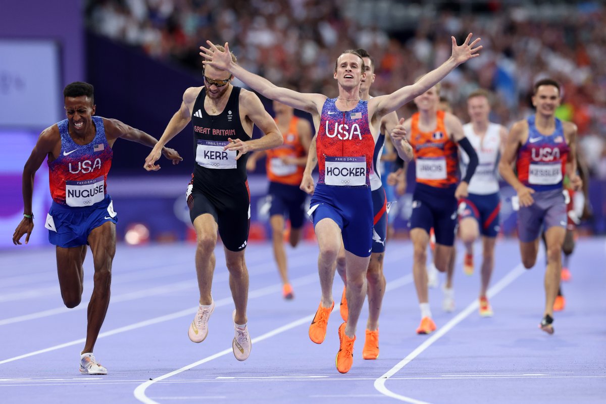 COLE HOCKER WINS GOLD IN THE 1500M AND SETS NEW OLYMPIC RECORD 🏅

WOW.
