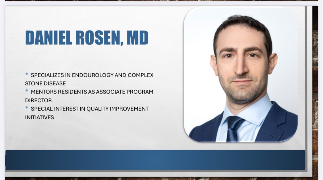 Highlight our WMC Urology Faculty #uro #urology  <a href="/DanielCRosenUro/">Daniel Rosen</a>