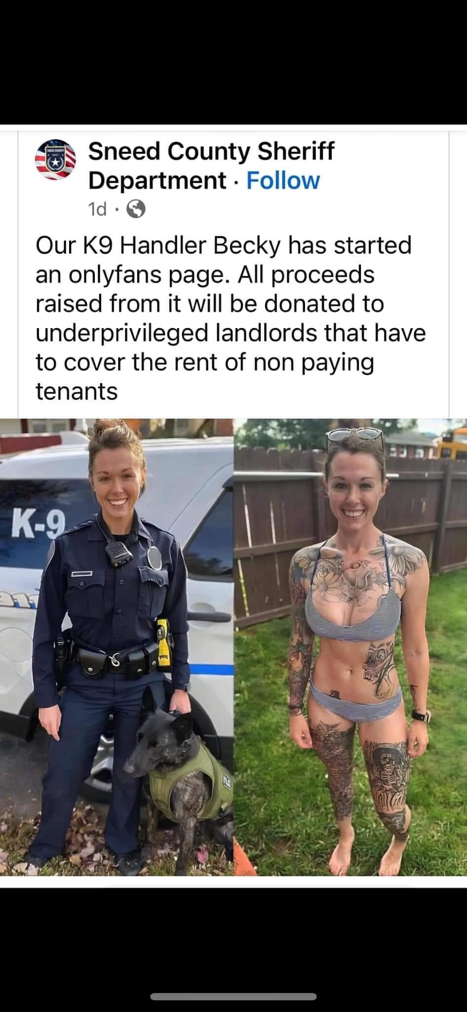 Lord Bebo on X: 🇺🇸 Police work includes only fans these days?  t.coofW14IHKaK  X