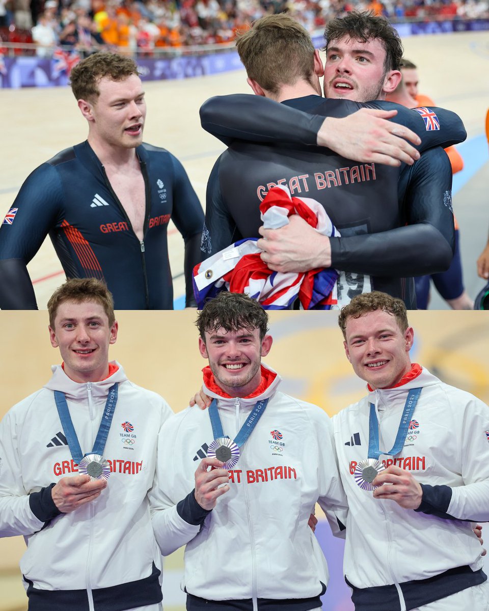 🥈 Tokyo 2020
🥈 Paris 2024

A fantastic achievement by our GB men's team sprint trio - we are proud of you all 👏

#Paris2024 | #CyclingTrack