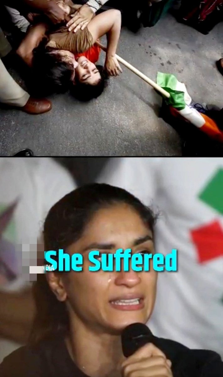 जिस खिलाड़ी को कुछ समय पहले देश की "तानाशाही शासन व्यवस्था ने सड़को पर घसीटा था" उसी शेरनी विनेश फोगाट ने आज बैक टू बैक मैच में 4 बार की विश्व चैम्पियन को हराकर भारत का नाम विश्व में रोशन किया है।

जीत के पलों में आपकी आखों में जो आंसू थे वो बहुत कुछ दर्द बयां कर रहे थे। आपकी