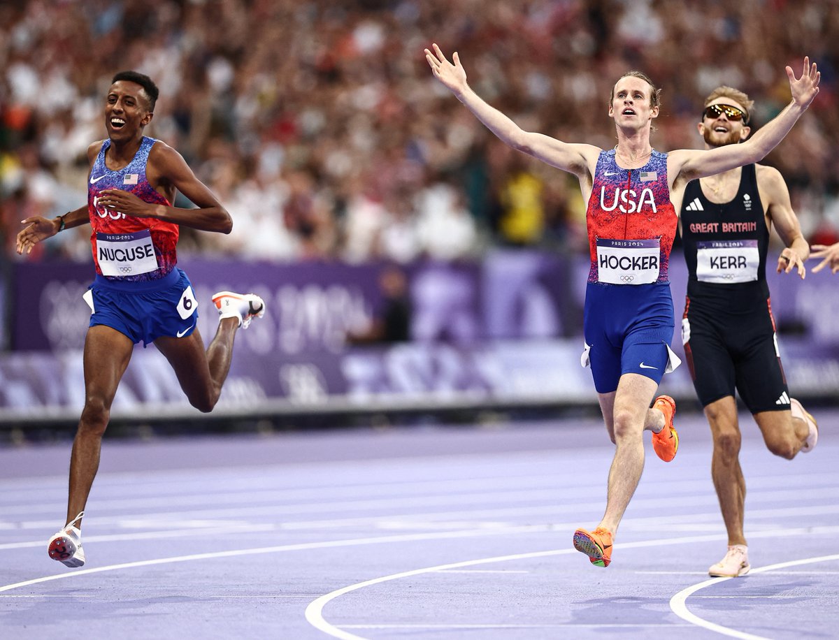Cole Hocker won gold and Yared Nuguse won bronze in the men's 1500M 

This is the first time in 112 YEARS two US Olympians medal in the event 🤯👏