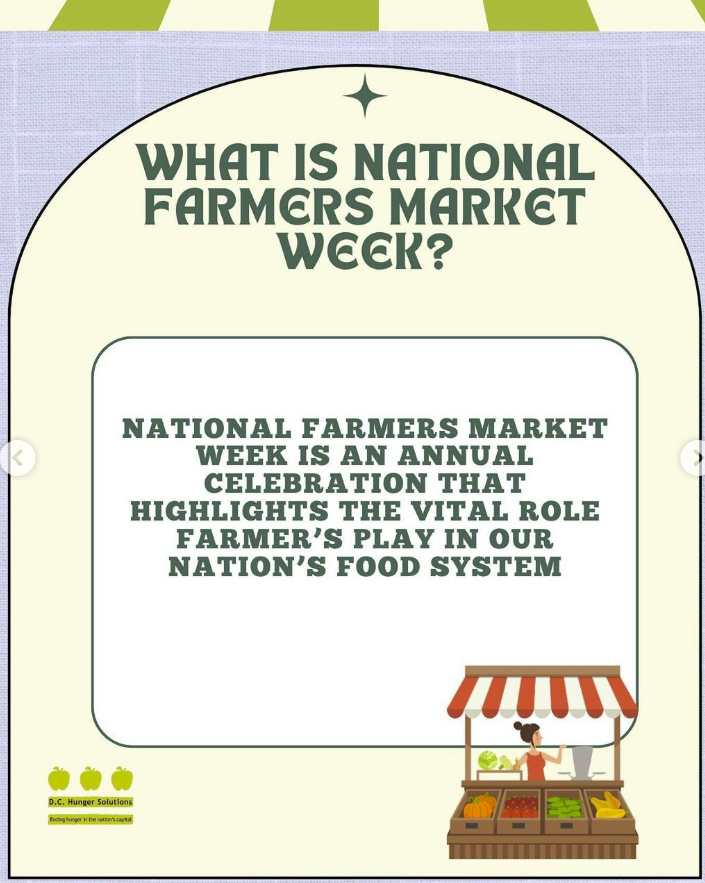 This August 4th-10th we celebrate National Farmers Market Week! Farmers Markets are a great way to access local and fresh produce, connect with farmers, and engage in your community. We are extra appreciative of our local farmers and vendors this #NFMW