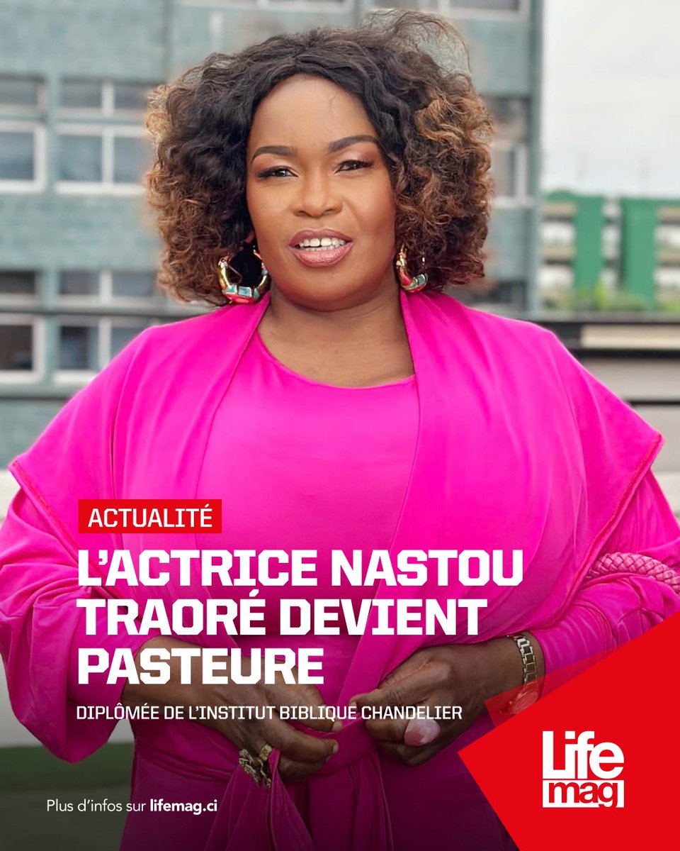 LifeMagazine_CI's tweet photo. #NEWS 🔴 L’actrice ivoirienne Nastou Traoré devient pasteure ! 🙏🏿
Elle vient de recevoir son diplôme après 5 ans de formation à l’Institut Biblique Le Chandelier.
#lifemagazineci #NastouTarore https://t.co/183ndYFeBm
