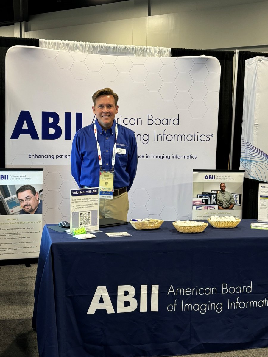#AHRA2024 is in full swing! Stop by booth 532 at the Gathering Place to meet #ABII Director, Kevin Lawrence, and learn all about ABII, #ImagingInformatics, and the value of the #CIIP credentials!