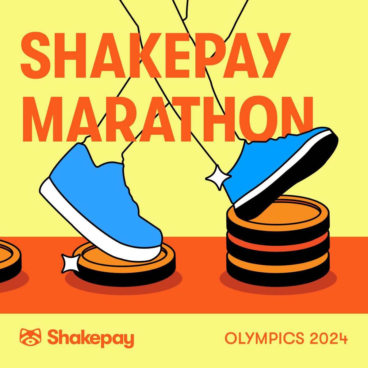 shakepay's tweet photo. 🏅 Shakepay Olympics - Event #9 🏅

Stretch your legs and participate in the Shakepay Marathon! 🏃‍♂️

Share a screenshot of your phone's step counter at the end of the day 📲 The most steps today win! 

Rewards: Gold, silver and bronze medals for the top 3 and a #shakepaid for everyone who participates 🔥

This data is typically located in your phone's "health" app. Most steps on August 6th. Must submit your screenshot by 2pm ET tomorrow. Include your shaketag in your reply or you won't be #shakepaid! One entry per person across all platforms.