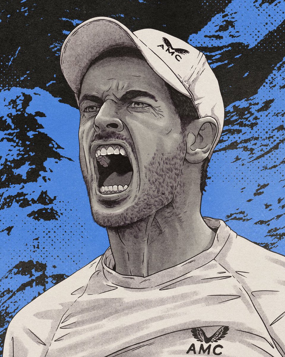 UTWStudio's tweet image. Andy Murray 🫡🎾✏️
#smsports #illustration
