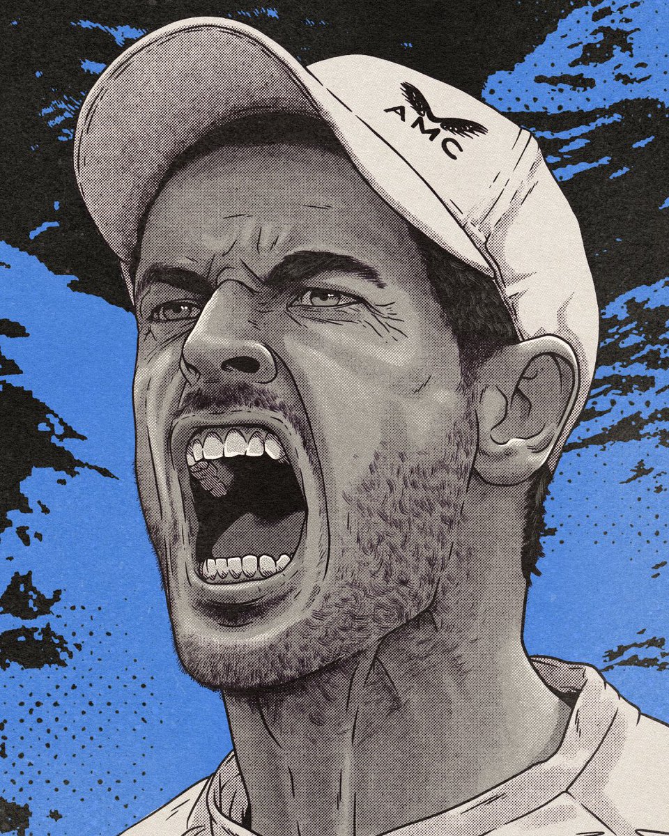 UTWStudio's tweet image. Andy Murray 🫡🎾✏️
#smsports #illustration