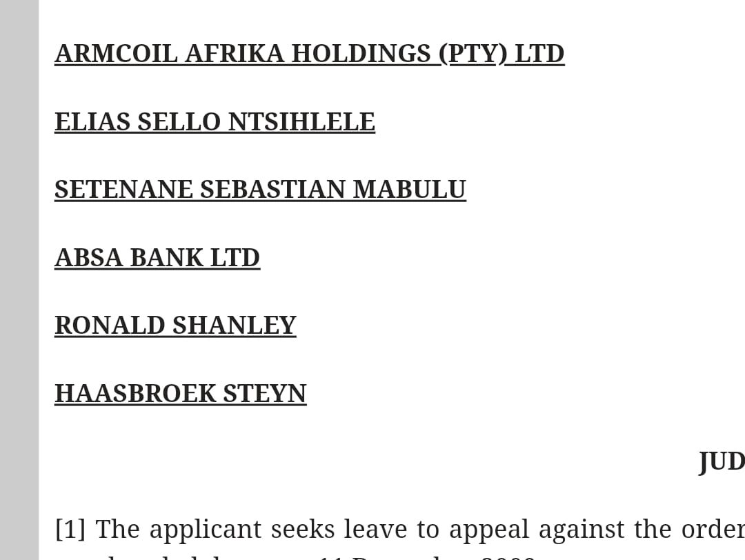 Miz_Ruraltarain's tweet photo. According to new information, Stephanie Weil is not the owner of #MissSA but a new ghost CEO Setenane Sebastian Mabulu who can't be found or traced. 

■ only 2009 court case appears 
■ Armcoil Afrika Holdings LTD seems to be registered for overseas business. You can't find who owns the business
■ Armcoil Afrika Holdings LTD does not operate anymore. But they loaned money of approximately R1 million.  And they didn't want to pay interest in 2009. Some how the court ruled in their favour.
■ It really looks like money laundering 💀, How many electric motors are there since 2002?
■ Unless there is an other explanation. It looks like a shell company to transfer money. And whoever is Setenane Sebastian Mabulu  needs to appear? That's just an fake name to transfer money. You can't trace back to the real person

■So hopefully for #MissSA Setenane Sebastian  Mabulu appears. And proves he is legitimate. Otherwise it looks very dodgy.
@Official_MissSA  who is Sebastian Mabulu? 
Something is really dodge here
Is Miss SA a shell company or not ? 
 #CancelMissSA #RemoveChidimmaOffMissSA #CancelChidimma