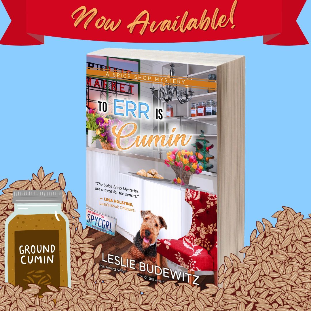To Err is Cumin, the 8th book in the #SpiceShopMystery series by Leslie Budewitz, is now available!

 buff.ly/3VSd8Jm 

#cosymystery #mystery #crime #crimebooks #mysterybooks #newbooks #books #fiction #to ErrisCumin #cosybooks #femaledetective #femalesleuths #newfiction