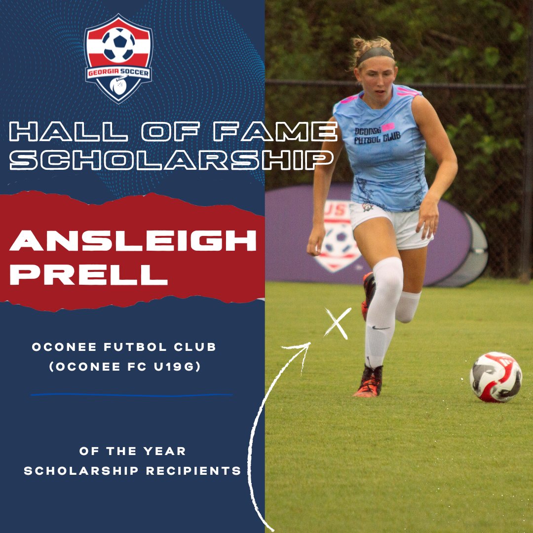 Congratulations to the winners/recipients of the "Of the Year Award" scholarships! 

Ansleigh Prell
Hall Of Fame Scholarship!
Oconee Futbol Club (Oconee FC U19G)

Your hard work, dedication, and achievements have truly earned you this recognition. 

@prellansleigh
