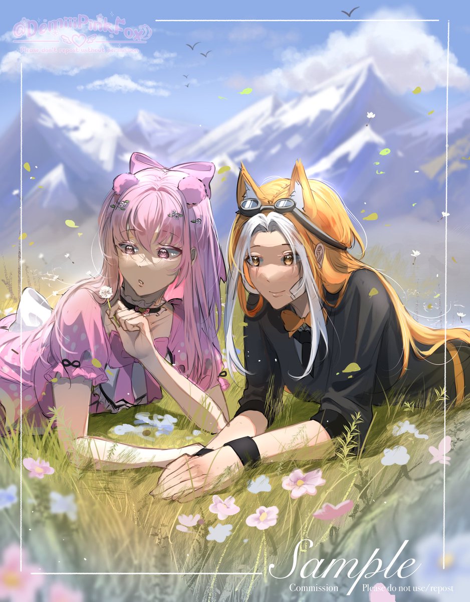 Commission for @.TheOrangeStuff1 💪🧡🩷

I think I went overboard this was suppose to be a colored sketch 🥲