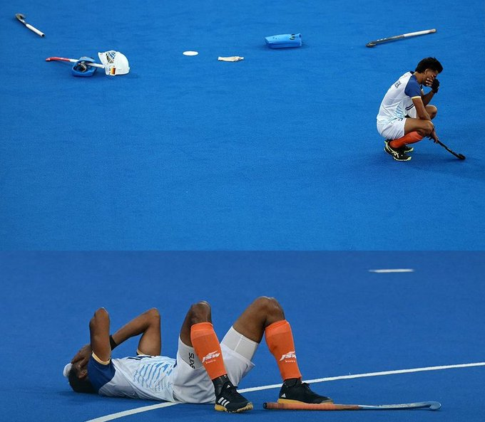 Obhiijan's tweet photo. Heartbreak for Team India... Had our moments.. should've capitalised when the opportunity was given. so many penalty corners but low conversion rate.

This team deserved Gold.. Played a fantastic game... Anyways we go again and this time no one can take that bronze from us.. https://t.co/c0sRUD90h9