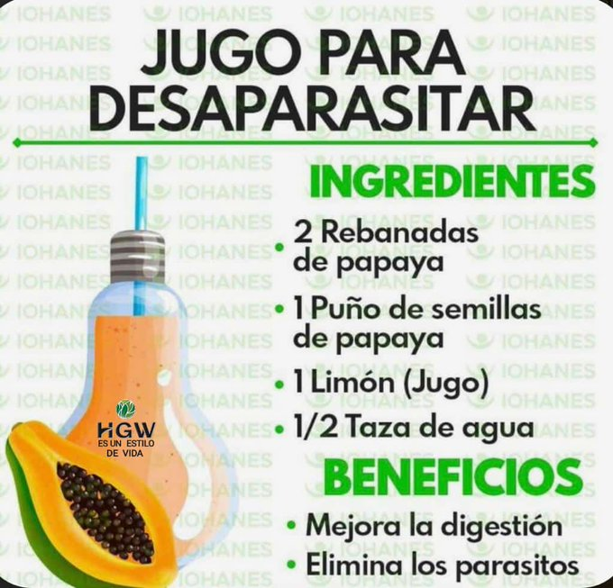elzorrotacneno's tweet photo. ¿No hay platita para trementina?
Pues papaya y sus semillas.
Dependiendo de la edad y peso, el protocolo.
Promedio 10 días por las mañanas. https://t.co/GvOgL5s4eC
