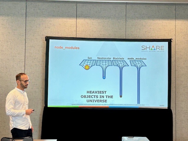 OpenMFProject's tweet image. Things that make you go hmmmm - 🤔🤔🤔 - @BroadcomMSD&apos;s Andrej Chmelo presenting at #SHAREKC2024. @OpenMFProject @sharehq #OpenMainframe #opensource #devops #devsecops