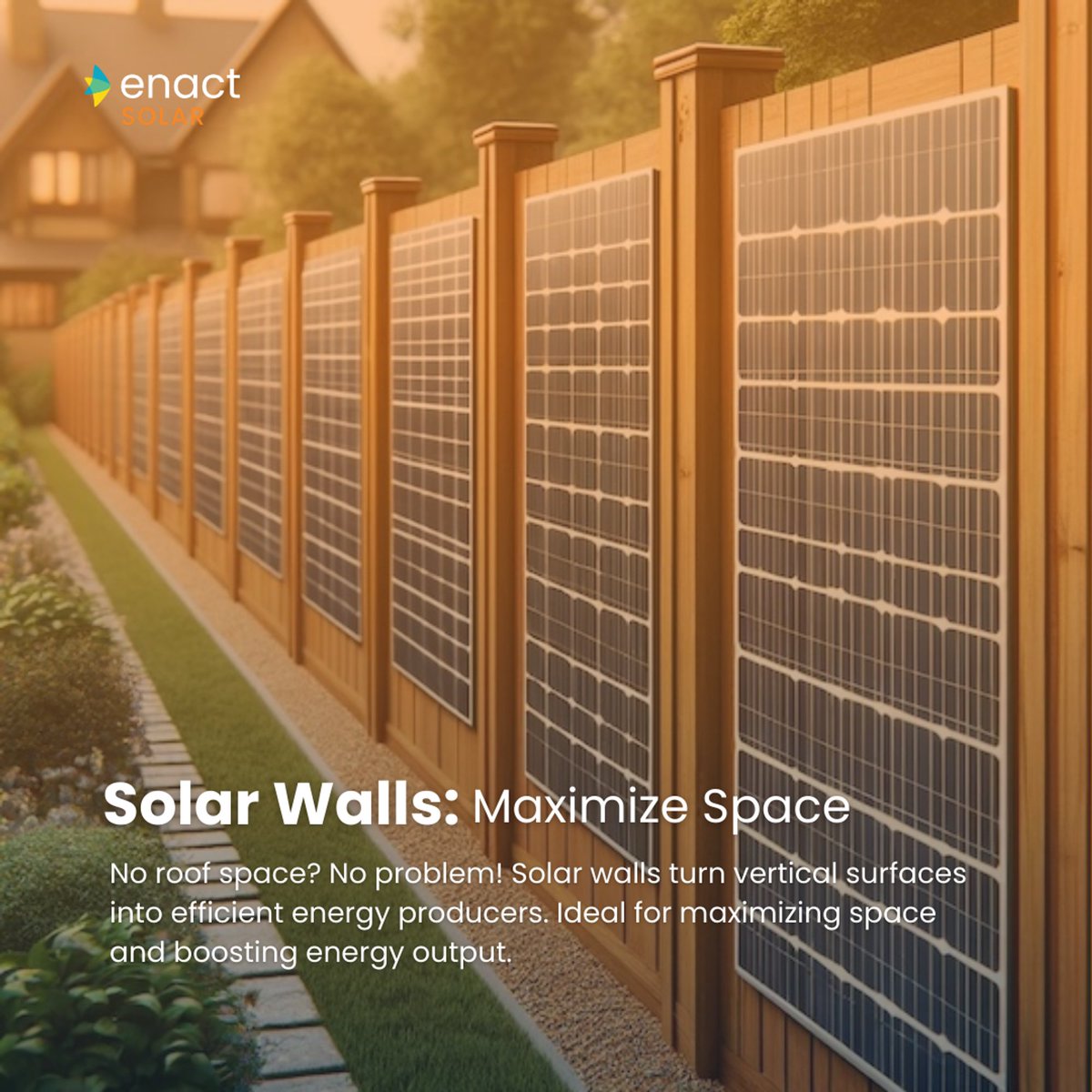 ENACTSOLAR's tweet image. No roof space? Create vertical structures with solar for efficient energy producers. Maximize space, boost output! 🌿⚡

#GreenEnergy #Sustainability #SolarInstaller