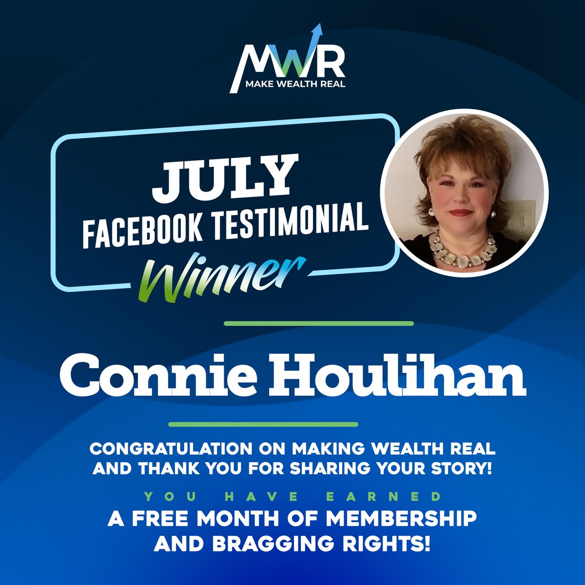 MWRFinancial's tweet photo. We have a winner for the July 2024 MWR Financial Testimonial Contest!
Connie shared how MWR Financial has helped her Make Wealth Real in multiple ways, including earning reward money and activity points with GivBux!
#MWRFinancial #MakeWealthReal https://t.co/g0Fhu9nzmb