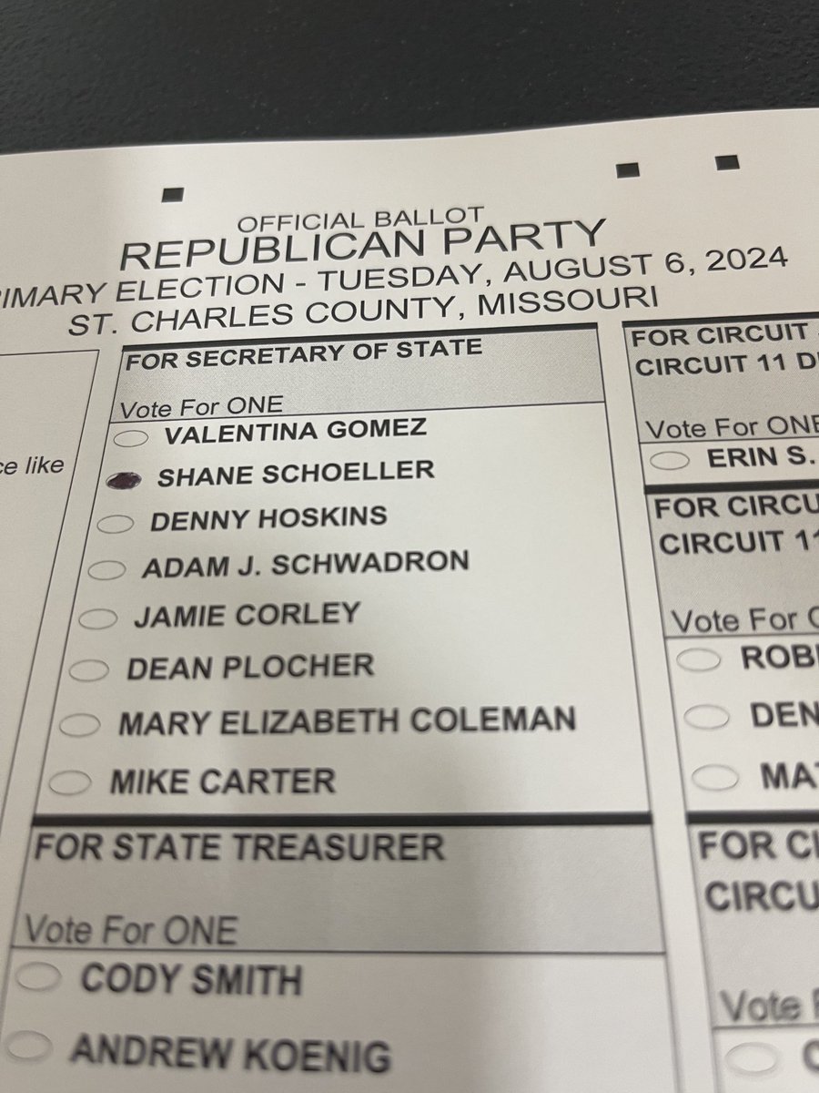 rep_joe_smith's tweet image. An extremely important vote in today’s Republican Primary Election is for my good friend ⁦@shaneschoeller⁩ for Missouri Secretary of State!  #MOSOS #ElectionDay #Vote