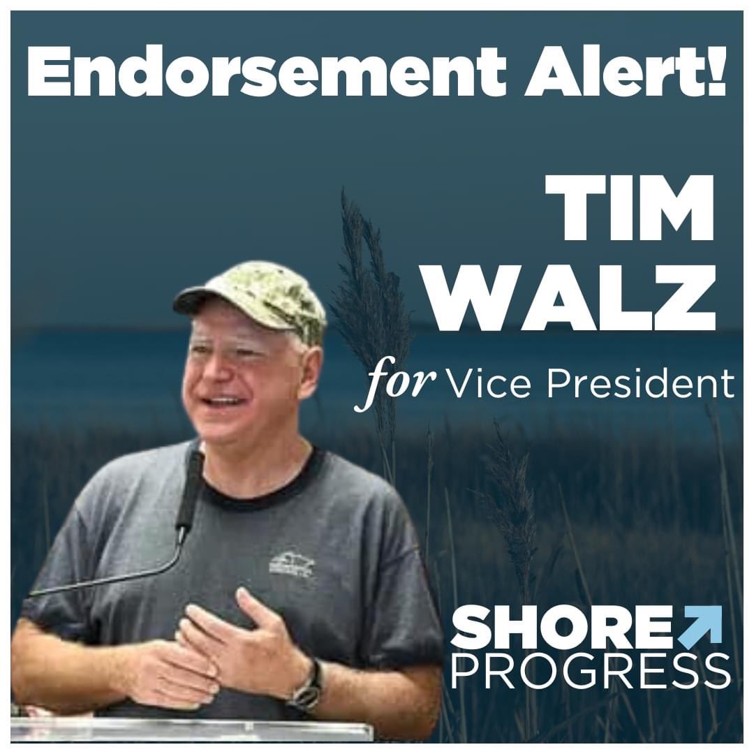 Shore Progress is thrilled with the selection of Tim Walz as Kamala Harris's vice-presidential running mate. Walz brings a wealth of experience and achievements that align with the values and aspirations of the Eastern Shore.
