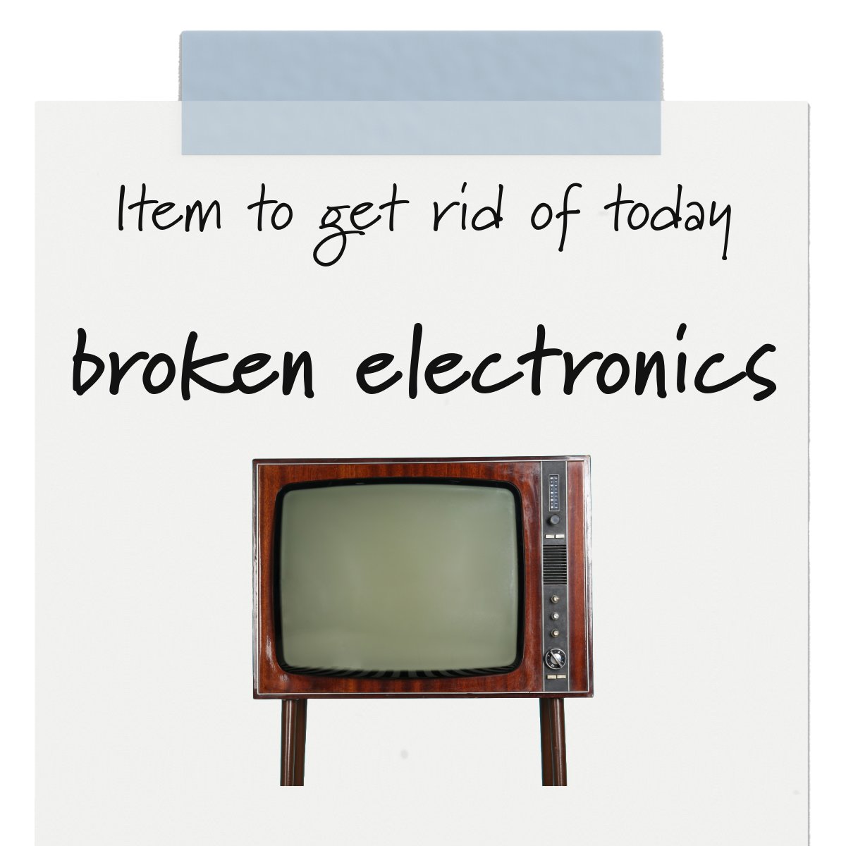 mrsnodgaard's tweet photo. 🏠 Keep the clutter out or at a minimum!  Here is today’s item to get rid of to reduce feelings of stress and anxiety, save you time, and improve efficiency.

📺 broken electronics https://t.co/CvkbPsKdSR