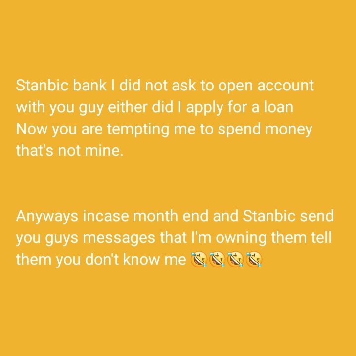 Mercyjonas13's tweet photo. @StanbicIBTC i did not ask for a loan ooooh come abi is it free? https://t.co/M1Z5fMg7hv